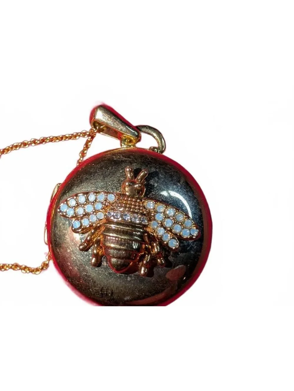 Spartina 449 Gold Tone Bee Locket Necklace